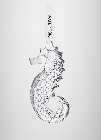 Elegant Waterford Seahorse Christmas Ornament– Irish Crystal Ornament for Collectors